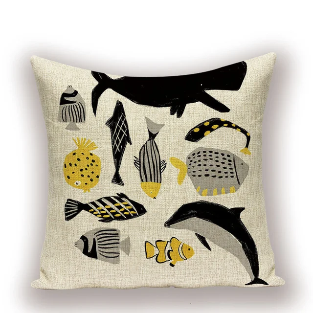 Nordic Home Decoration Throw Pillow Fish Cushion Covers High