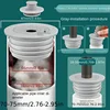 1PC Anti-backflow Odor Prevention Device For Sewer Pipes Kitchen Sinks Washing Machines Silicone Sealing Ring Drain Plug 3