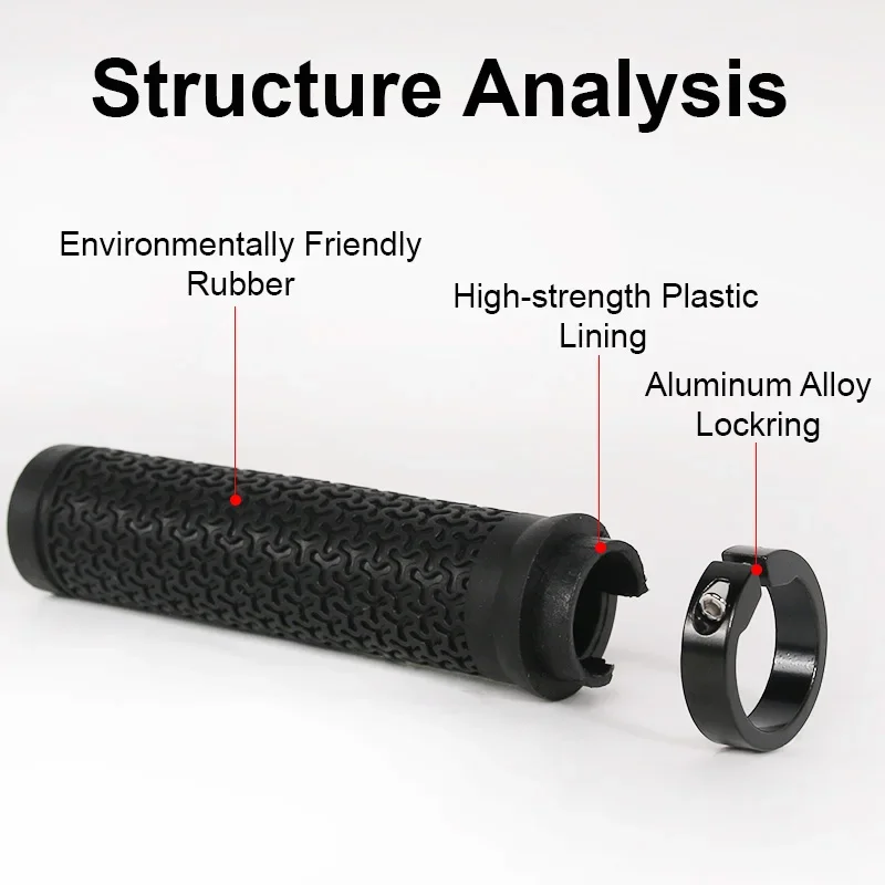 MTB Grips Anti-Slip Mountain Bike Handlebar Grips Shock-Proof Rubber Cuffs Bicyc