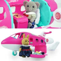 1/12 Dollhouse Aircraft Kangaroo Rabbit Koala Micro Furniture Model Doll Simulation Plane Toy For Girl Christmas Birthday Gift 2