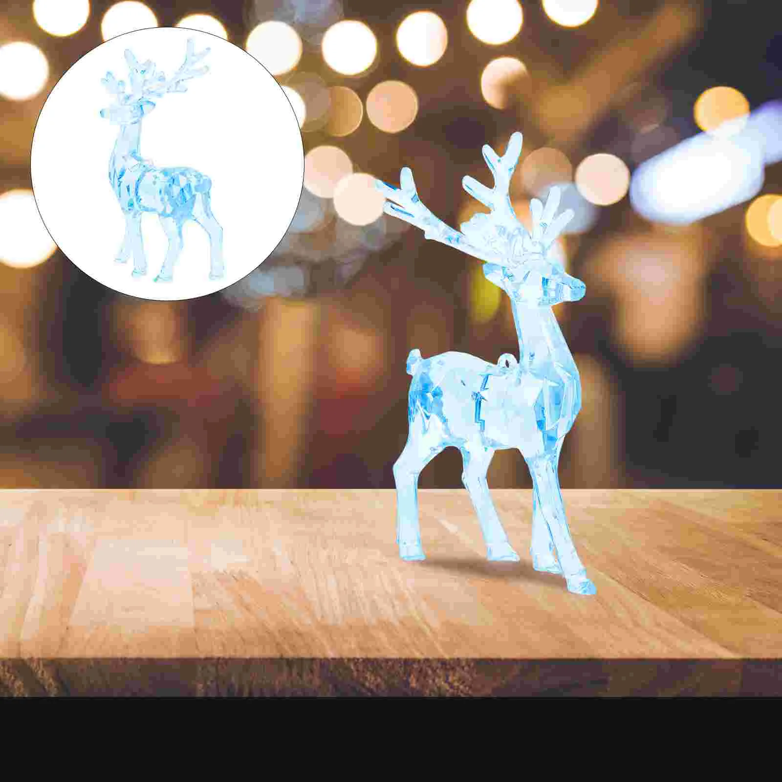 

Christmas Tree Reindeer Ornaments Acrylic Crystal Elk Figurine Hanging Pendant Xmas Tree Decoration