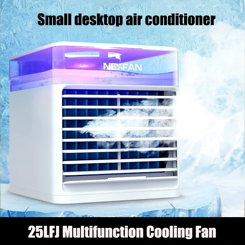 25LFJMiniAirConditioner3GearUSBPortableTableMultifunctionCoolingFanHumidifierNight
