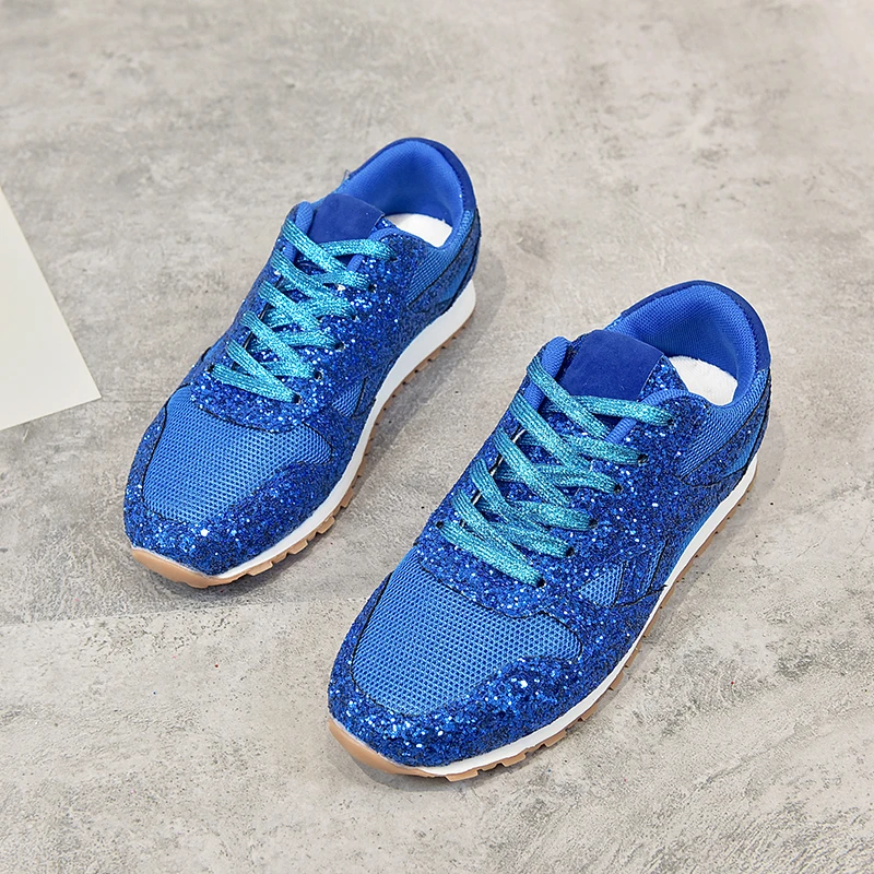 Women Flat Glitter Canvas Sneakers Casual Female Mesh Lace Up Bling  Comfortable Plus Size Vulcanized Crystal Shining Board Shoes - AliExpress