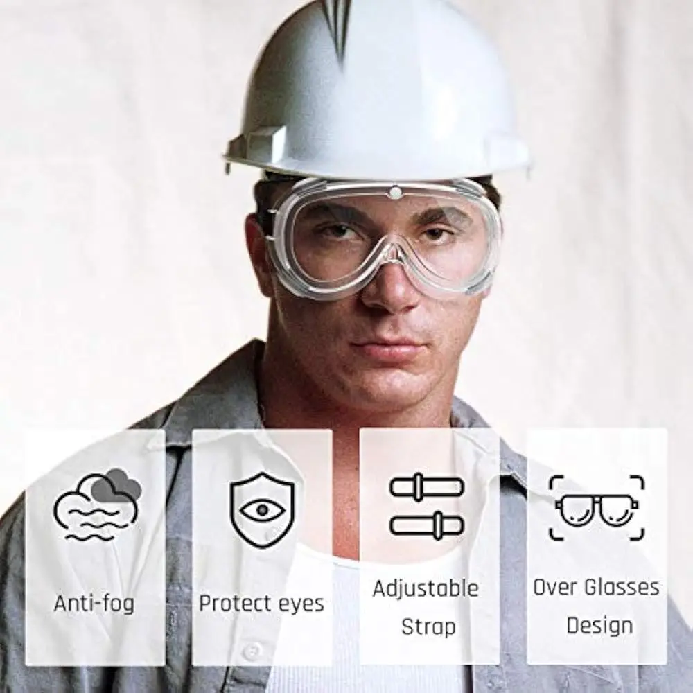 Waterproof Anti-Fog Protective Safety Goggles for Dust and Wind Protection