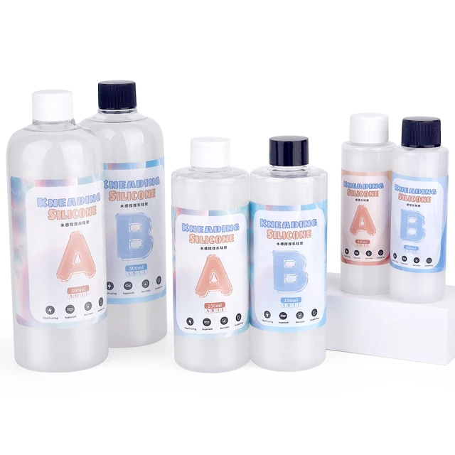 200ML/500ML/1000ML 1:1 AB Squishy Resin Gel Soft Liquid Squishy Making Kits DIY Decompression Squeezing Toys Gift Resin Glue