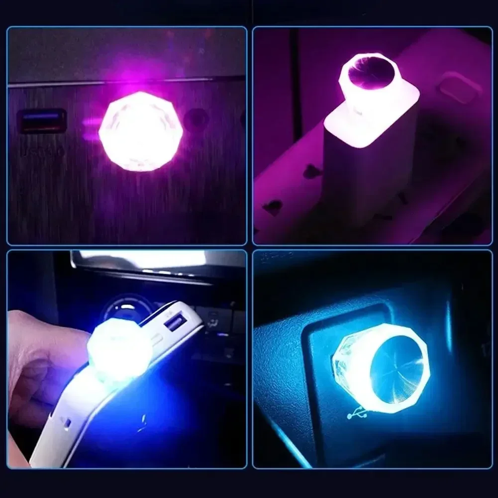 LED Colorful Night Light USB Atmosphere Car Interior Lighting Accessory