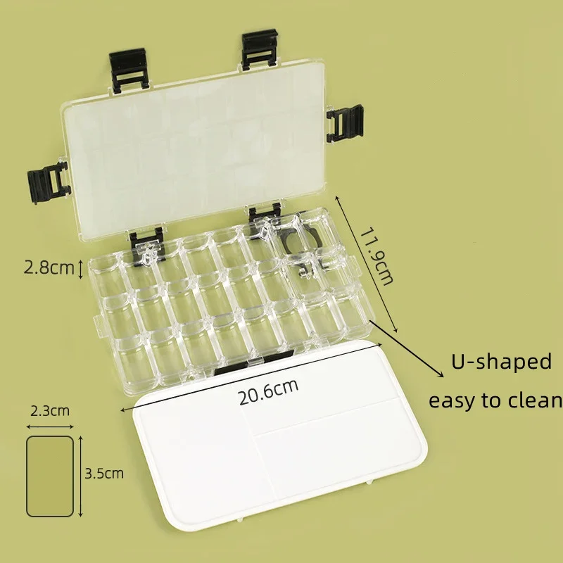 Professional Moisturizing Sealed Empty Watercolor Paint Box 24/36 Grids Portable Paint Palette For Painting Art Supplies