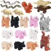 MOC Baby Animals Cat Building Blocks Pig Piggy Kitten Black Rat Wolf Snake Parrot Farm Scene Bricks Assemble Toys Children Gift 1