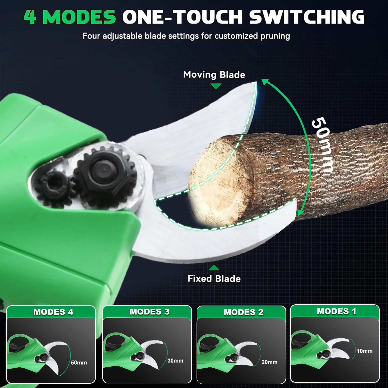 20V Cordless Pruner With Brushless Motor Electric Power Garden Tools For Efficient Wood Cutting Local