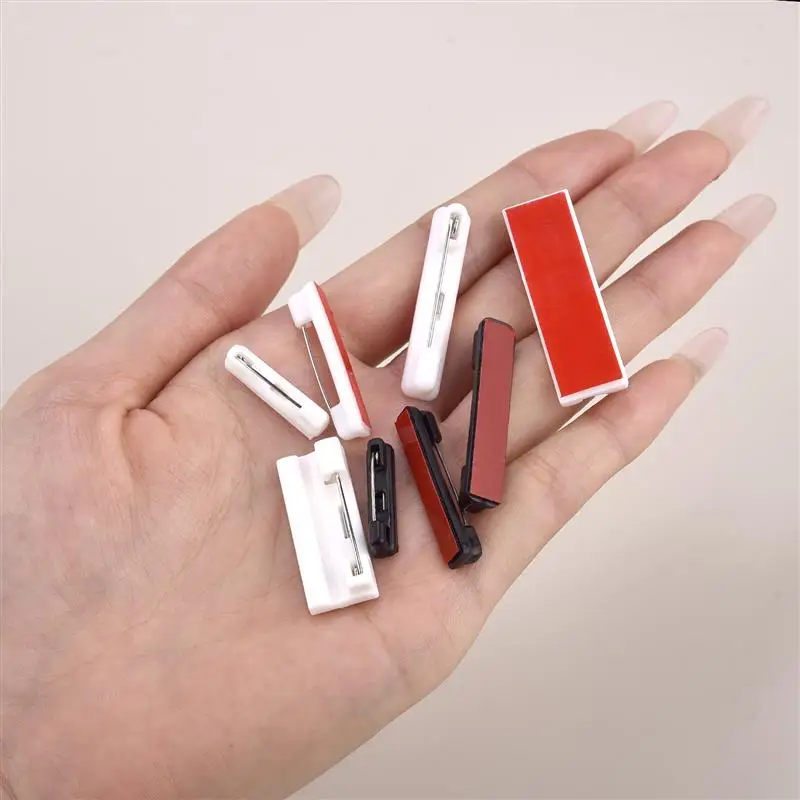 DIY 웨딩 브로치 만들기 ID 배지 교체 액세서리에 대 한 접착제 지원과 20pcs 13-37mm 안전 브로치 핀 바