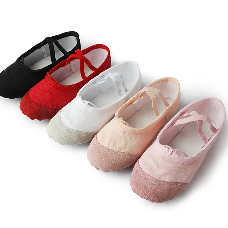 

5 Colors Girls Kids Pointe Shoes Dance Slippers High Quality Ballerina Boys Children Practice Shoes For Ballet