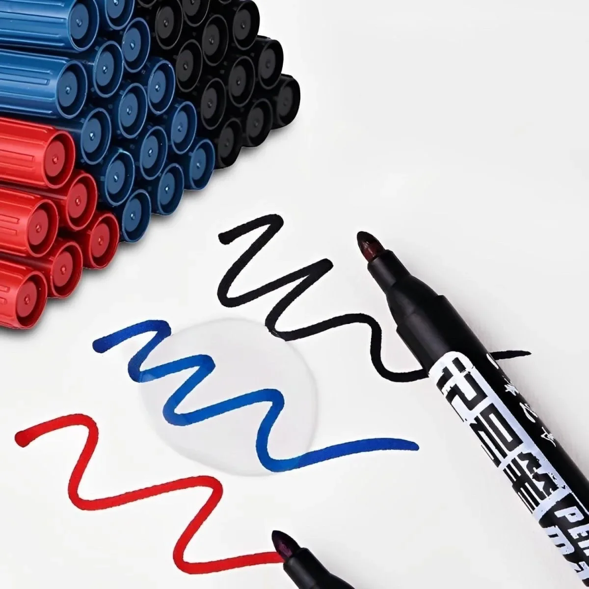 1/100pcs Permanent Marker Pen Drawing Markers Oil-Based Waterproof Black Blue Red Ink Sketch Pens Stationery Art School Supplies permanent marker pen marker pens permanent marker permanent markers pen marker markers pen marker pen art marker pens art markers sketching markers
