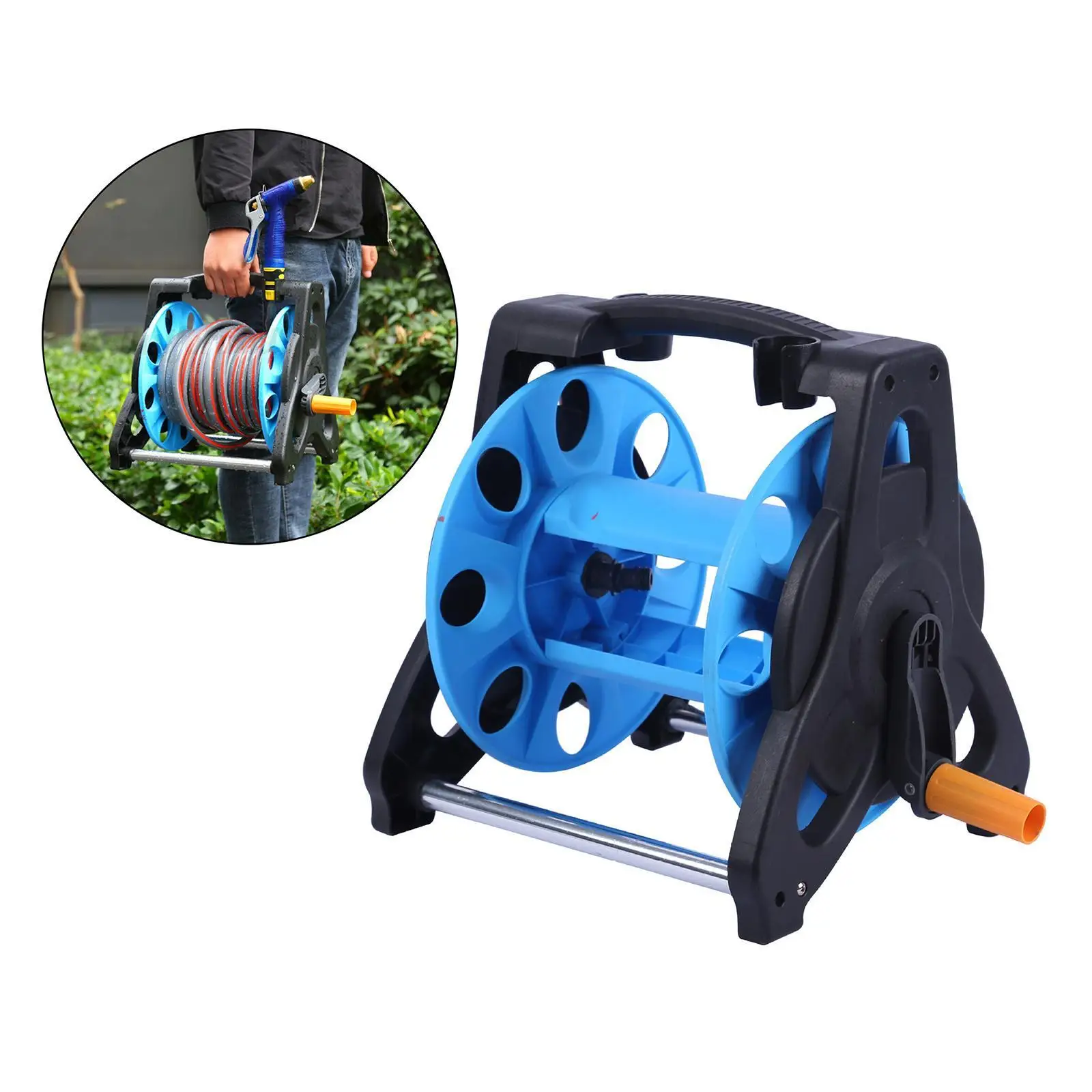 10M Heavy Duty Garden Hose Reel Cart 4S Shop Car Wash