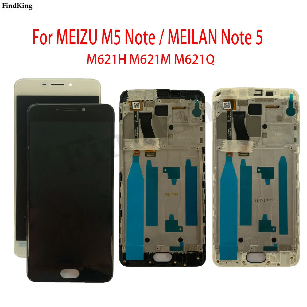 Оригинальный ЖК-дисплей для Meizu M5 Note / Meilan 5 M621H M621M M621Q сенсорный экран с рамкой