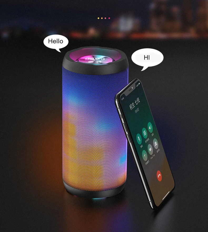 New outdoor subwoofer high volume wireless speaker portable colorful luminous net red card speaker Y2306