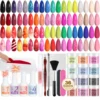 36 Colors Pink Red Blue Glitter Shades Dipping Powder and Dip Liquid Set & Essential Manicure Tools for Women New Year Gift 1