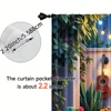 2pcs, spring summer Curtains Mexican Cactus Garden Prints Light Filtering Curtains Durable 100% Polyester Fabric Art Deco 5
