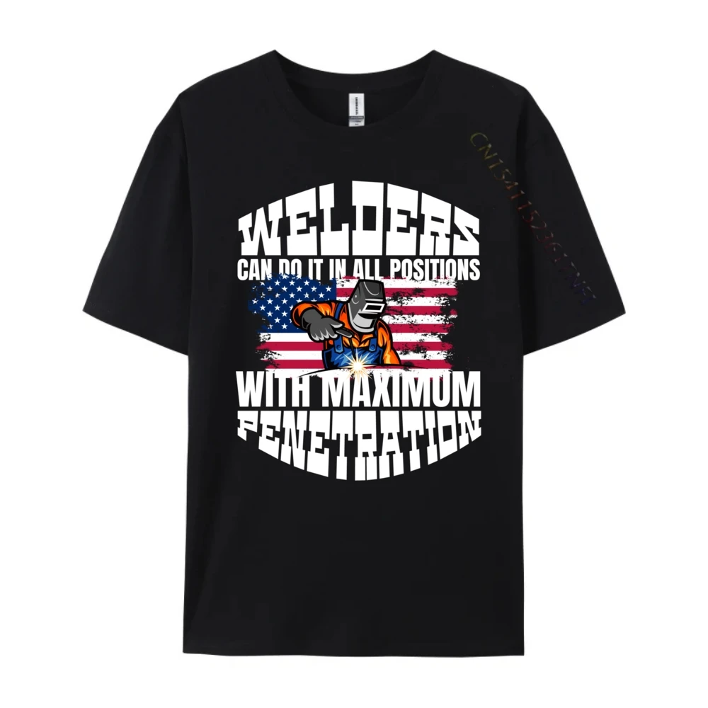 Welders Fabrication Steel Mig Arc Latest Male T Shirts Crewneck Short Sleeve 100% Cotton Tees Outdoor T Shirt  Welders Fabrication Steel Mig Arc Tig Welding Metal Workers 6160 black