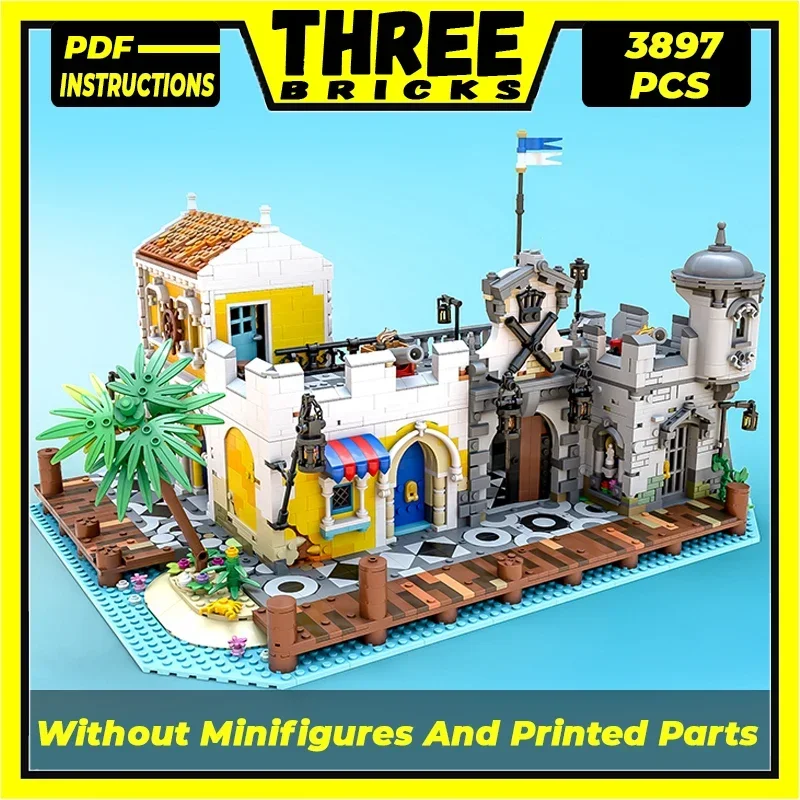 

Moc Building Bricks Fortress Model Lagoon Lockup Revisited Technology Modular Blocks Gifts Christmas Toys DIY Sets Assembly