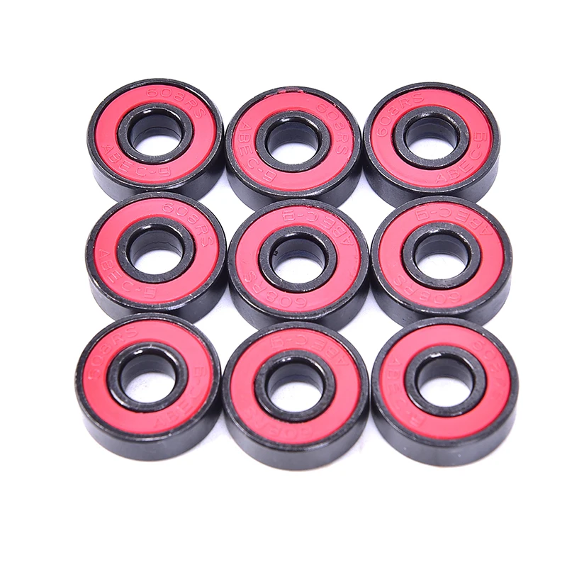 10Pcs/set 608 2RS Deep Groove Steel Sealed Ball Bearings