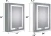 LED Lighted Bathroom Medicine Cabinet with Mirror, 24 x 30 Inch, Recessed or Surface led Medicine Cabinet, Defog, Steple 2