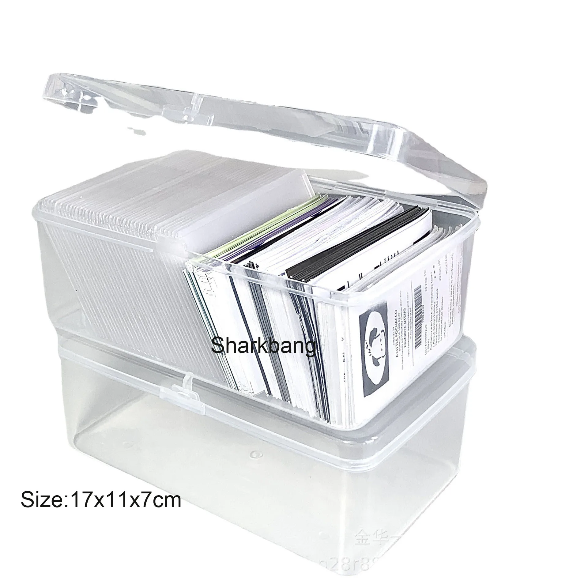 Sharkbang ABS Flip Storage Box Transparent Desktop Organizer Large Capacity Postcards Stickers Box Subpackage Holder Stationery desktop storage box stationery storage box