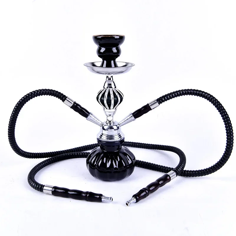 Double Hoses Hookah Shisha Pipe Set Nargile Chicha Sheesha Chicha Narguile Completo Bowl Charcoal Tong Glass Hookah Smoking Pipe hookah accessories hookah holder hookah pipes hookah set hookah mouthpieces