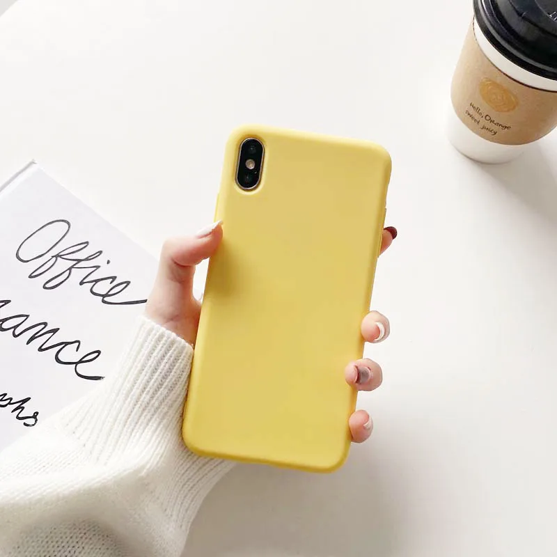 Elegant Soft Silicon Shockproof Phone Case - Fashion Candy Colors Back Cover Shell