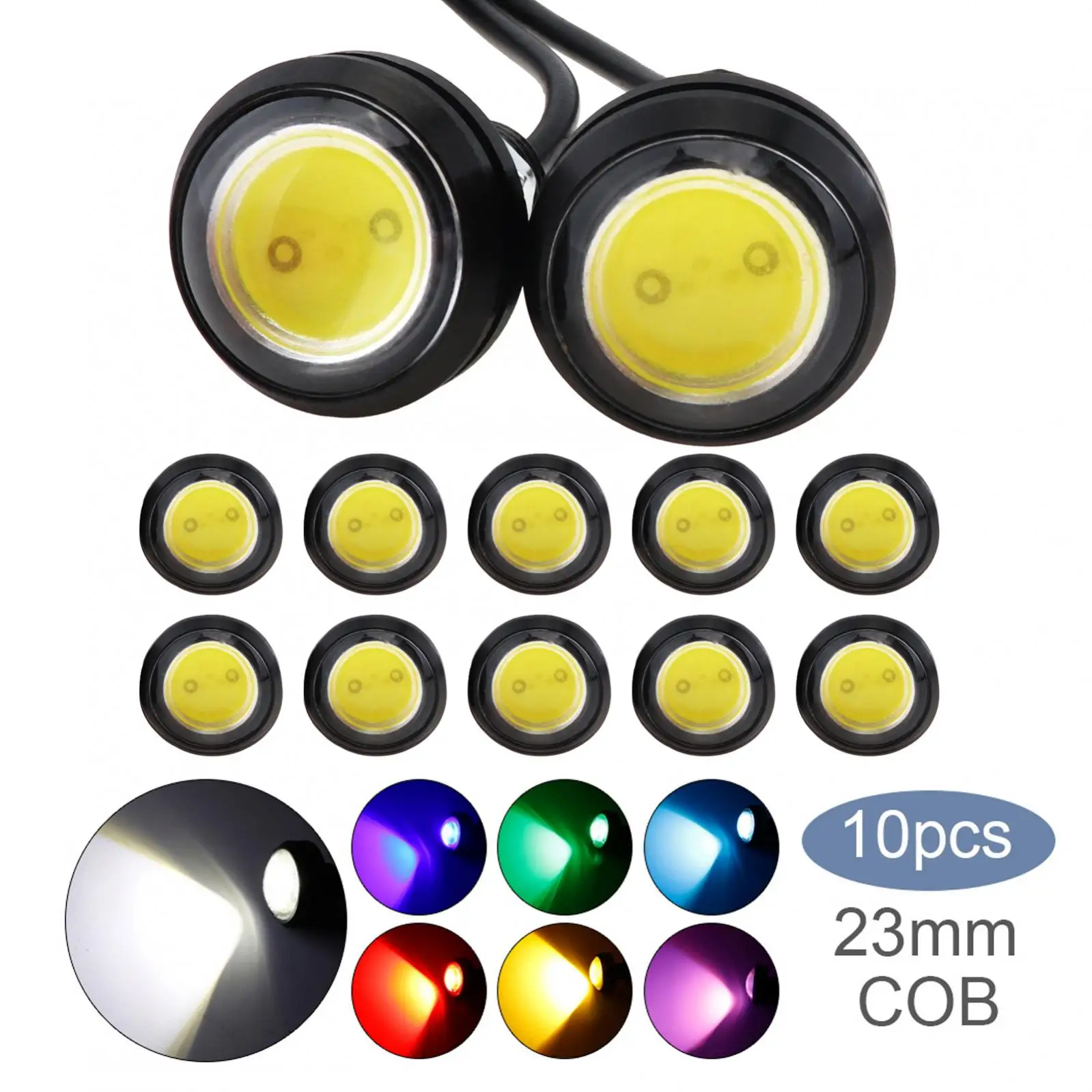  ̱  DRL LED ְ ,   ȣ , ڵ , 10 /, 23mm, 12V, 9W