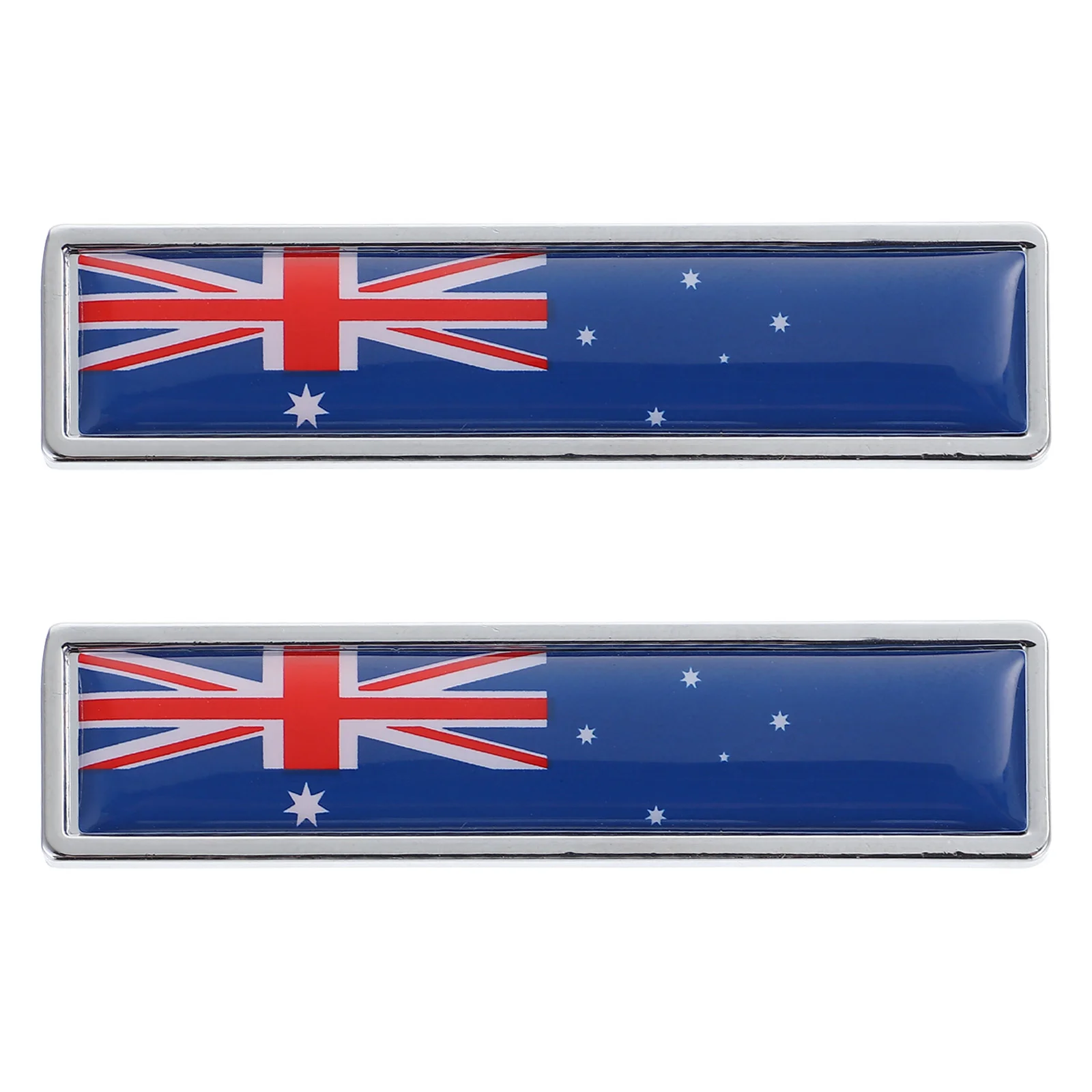 

2 Pcs Party Supplies Flag Metal Stickers Window Decor American Hard Hat Zinc Alloy