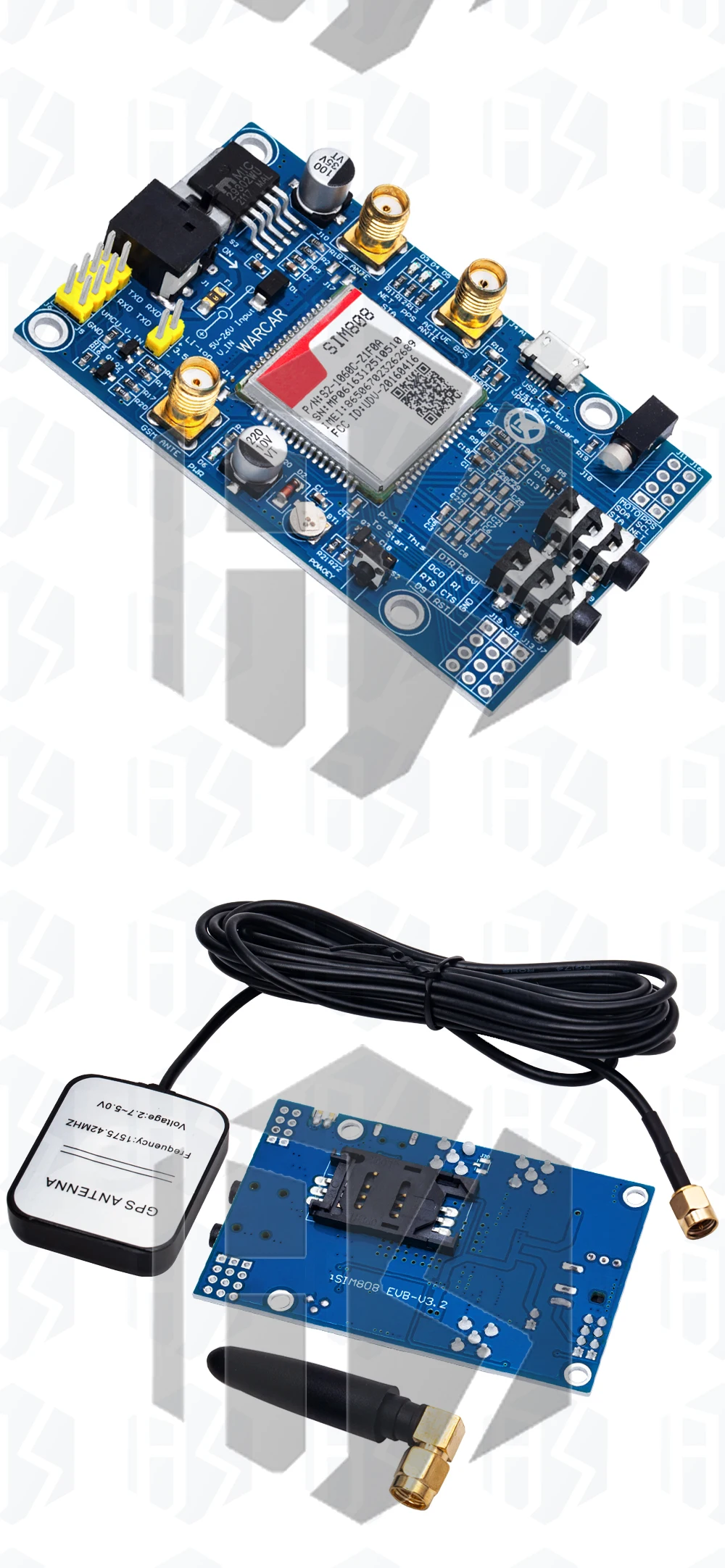 SIM808 anstelle von SIM908 modul GSM GPRS GPS Entwicklung Bord IPX SMA mit GPS Antenne verfügbar für Raspberry Pi für arduino – Detail 27