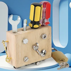Screw Driver Board Montessori Toy Wooden Preschool Educational Sensory STEM Game Toy Set For 3 Years Old Kids Toddlers