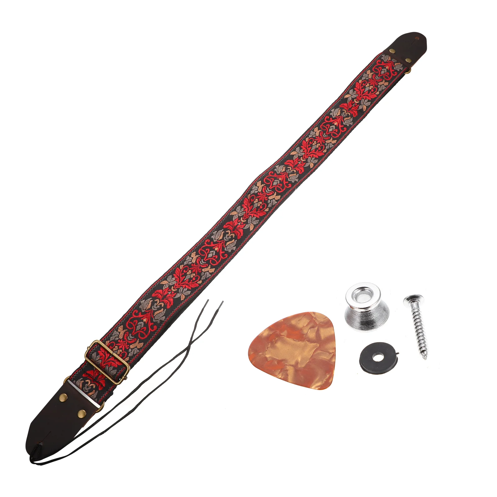 

1 Set Universal Polyester Cotton Folk Guitar Belt Electric Guitar Belt Strap
