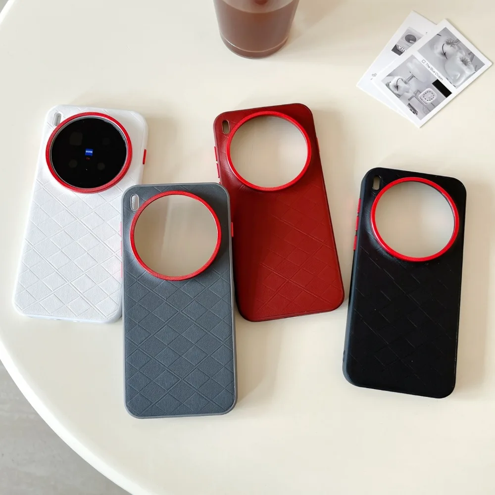 Premium Faux Leather Shockproof Phone Case with Metal Ring and Large Cutout Design