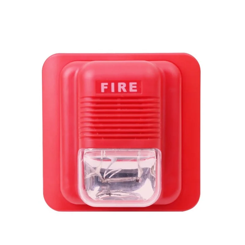 Fire Alarm Horn 119ไฟ LED กระพริบ Light ไซเรน12V 24V ไฟเสียงและนาฬิกา