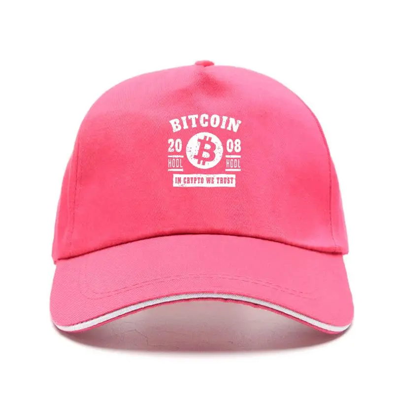 

Men Adult Adjustable Cap Grunge Bitcoin Cotton hats Designer Retro in Crypto We Trust BTC Stylish summer baseball caps unisex