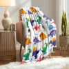 Dinosaur Land Fantasy Blanket Childishly Fun Multi-Species Dinosaur Pattern Creative Gift For Kids Sofa Bedroom Available 3