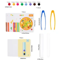 Clamp Plush Ball Game For Kids, Multi In One Clip Soft Beads Toy With Cards And Test Tubes, Color Recognition Teaching Aids 2