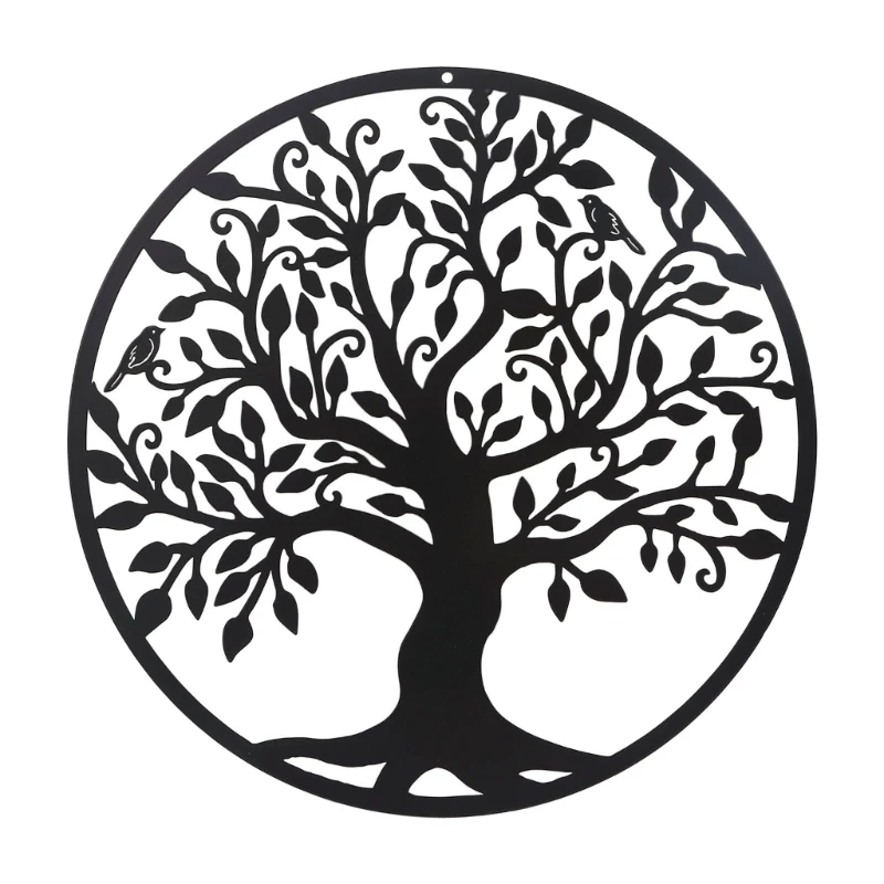 

Wall Art Metal Wall Decor Tree Wall 11 Inch Hanging Ornament for Bedroom Home Indoor Outdoor Decoration
