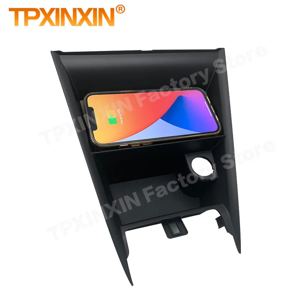 

QI автомобильное беспроводное зарядное устройство для Toyota Vios Yaris 2017 2018 2019 2020 2021 Быстрая зарядка умный держатель для Iphone