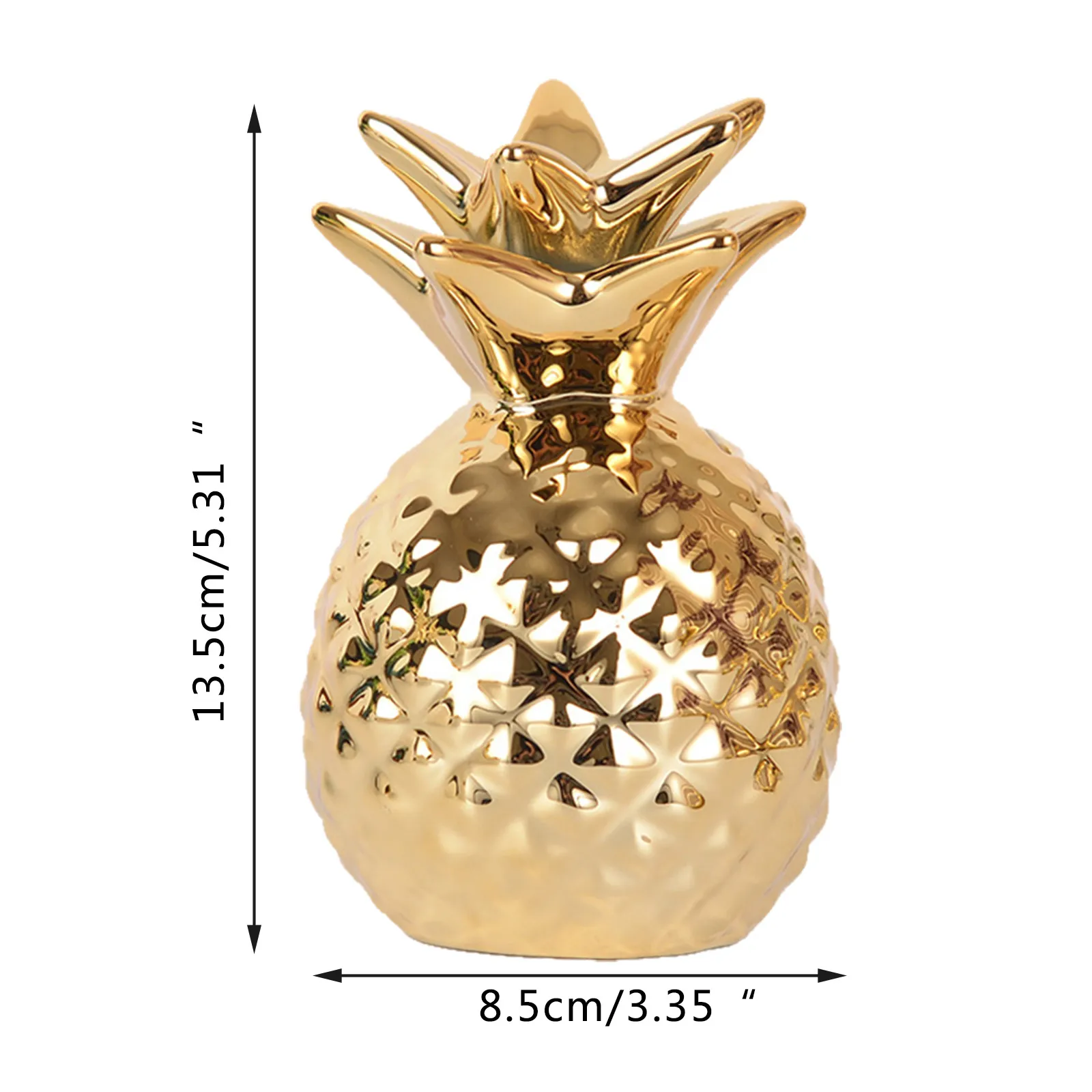 1 Pc Resin Pineapple Piggy Bank Faux Fruit Ornament Realistic Pineapple Props Creative Crafts Home Decoration Money Boxes 6