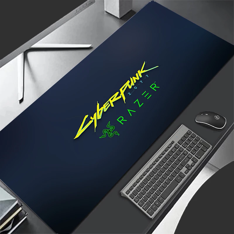 

Razer Cyberpunk 2077 Gaming Mouse Pad 90x40 Rubber Pc Keyboard Laptop Computer Speed Desk Mat Gaming Acessories XXL Mousepad