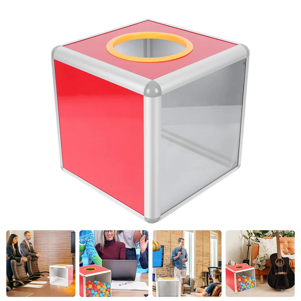 

Lottery Box Clear Case Ticket Holders Blank Transparent Donation Accessory Raffle Supply