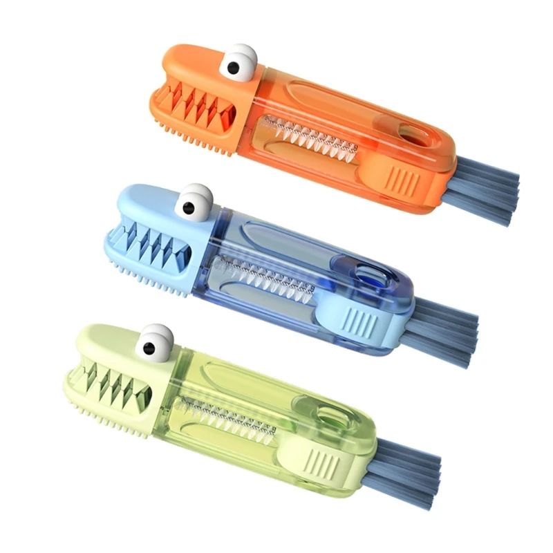 

3-in-1 Bottle Brush for Baby Feeding Bottle Vacuum Cup Cleaning Brush Rotatable Pacifier Groove-Gap Brush Cleaning Tools