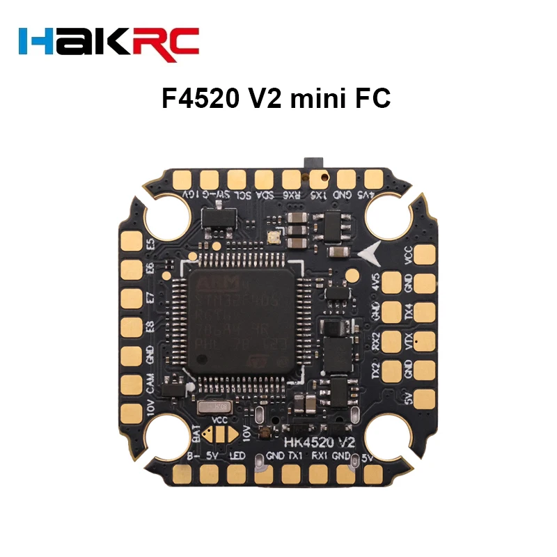 

HAKRC F4520 V2 MINI Flight Control Integrated Dual BEC Barometer Gyroscope OSD Oneshot Dshot Mutishot 2-6S for FPV Racing Drone