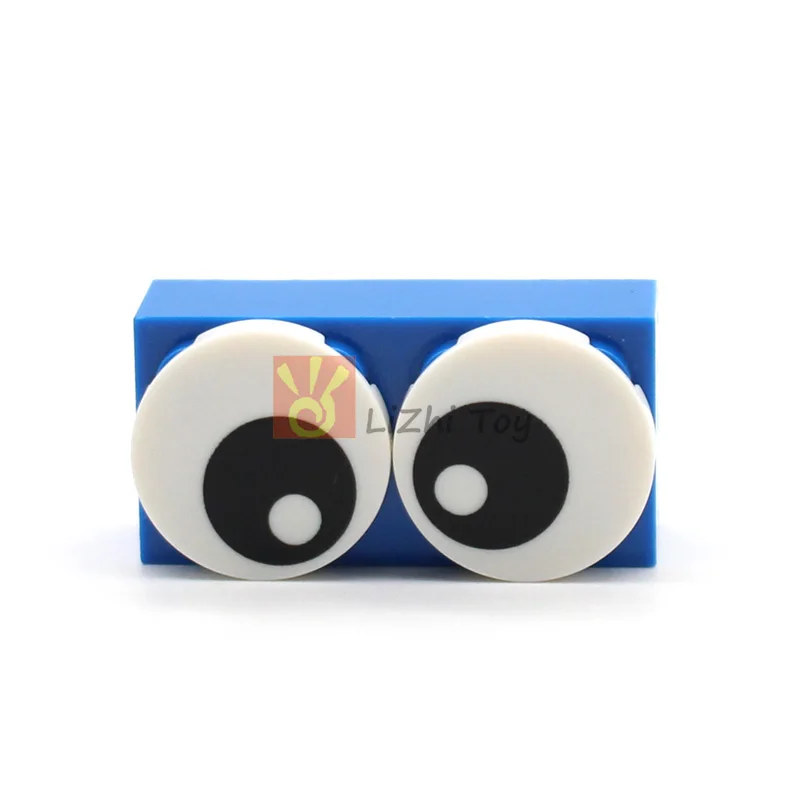 50pcs MOC Brick Compatible 98138 Part Tile Round 1x1 with Black Eye Pattern Creation DIY Building Blocks Accessory Toys Set — view 5