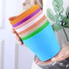 5pcs Mini Flower Pot with Tray Thickened Resin Plastic Ventilation Balcony Desktop Decoration Greenery Succulent Gardening TMZ 2
