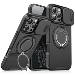 Cassa Armor Magnetica Wireless di Ricarica Premium con Protezione della Fotocamera Scorrevole