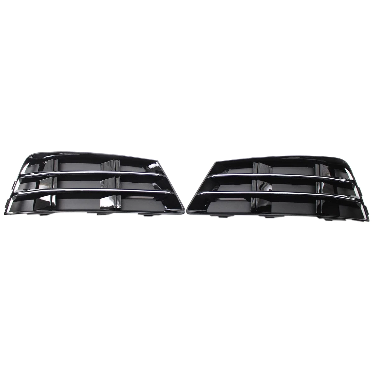 

1 Pair Front Bumper Fog Light Grille Grill with Chrome Panel for-Audi A4 B9 2016-2017 Fog Lamp Cover 8WD807681