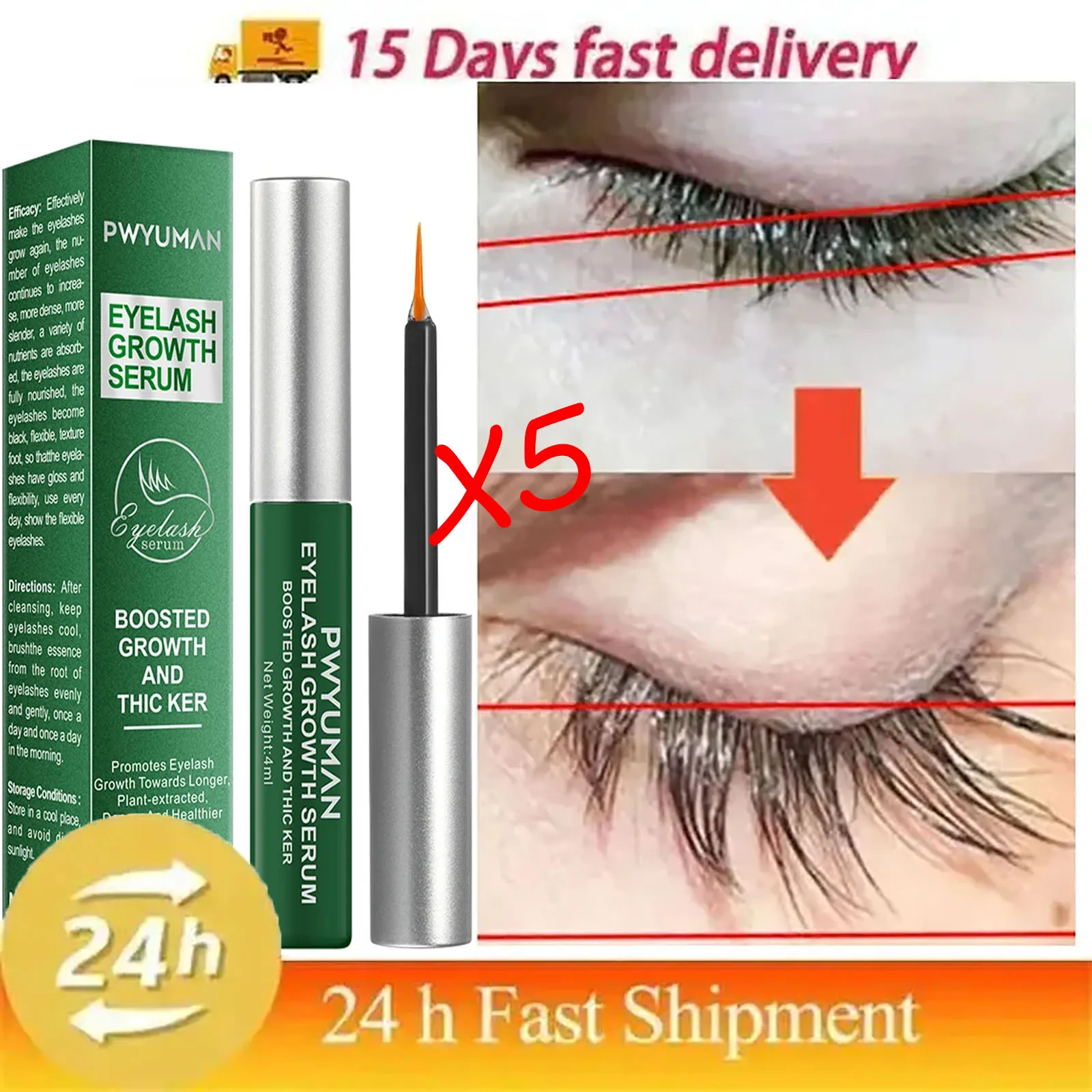 

Natural Eyelash Growth Serum Fast Eyelash Eyebrow Enhancer Longer Fuller Thicker Curling Lash Treatment Eye Care Products Makeup